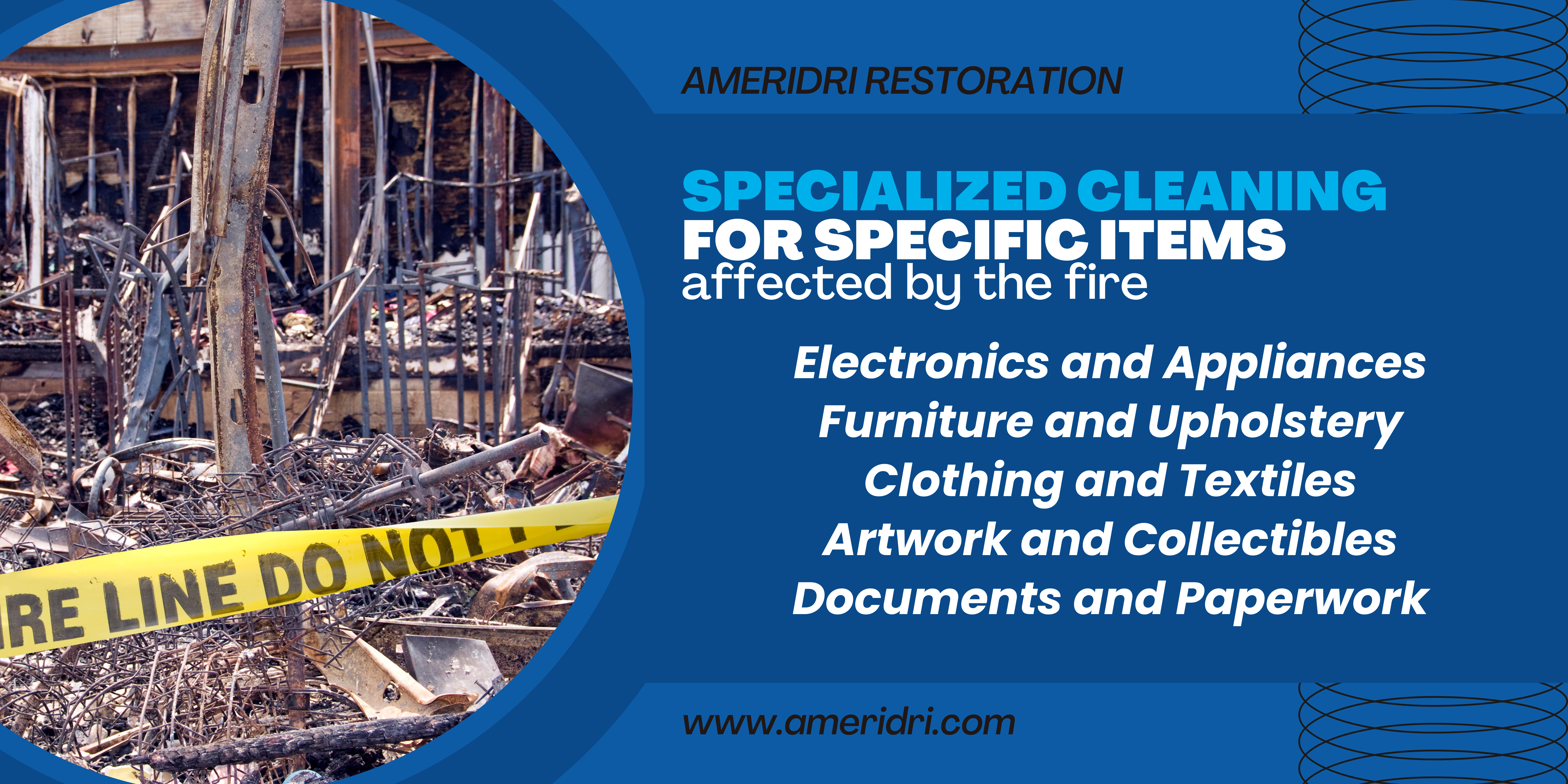 Process of Fire Damage Contents Cleaning and Restoration